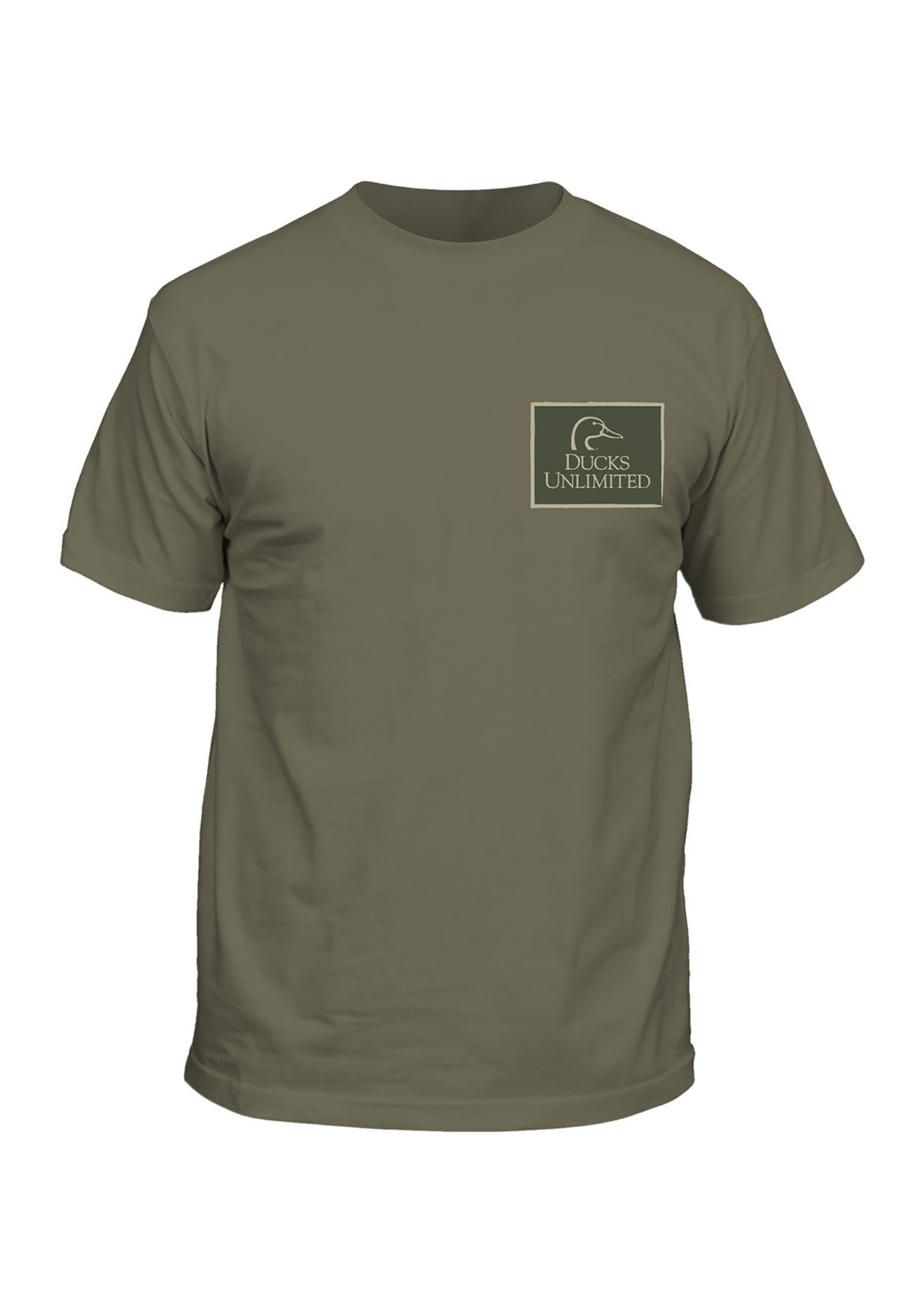 Mens Short Sleeve Ducks Unlimited Grassy Dog Graphic T-Shirt