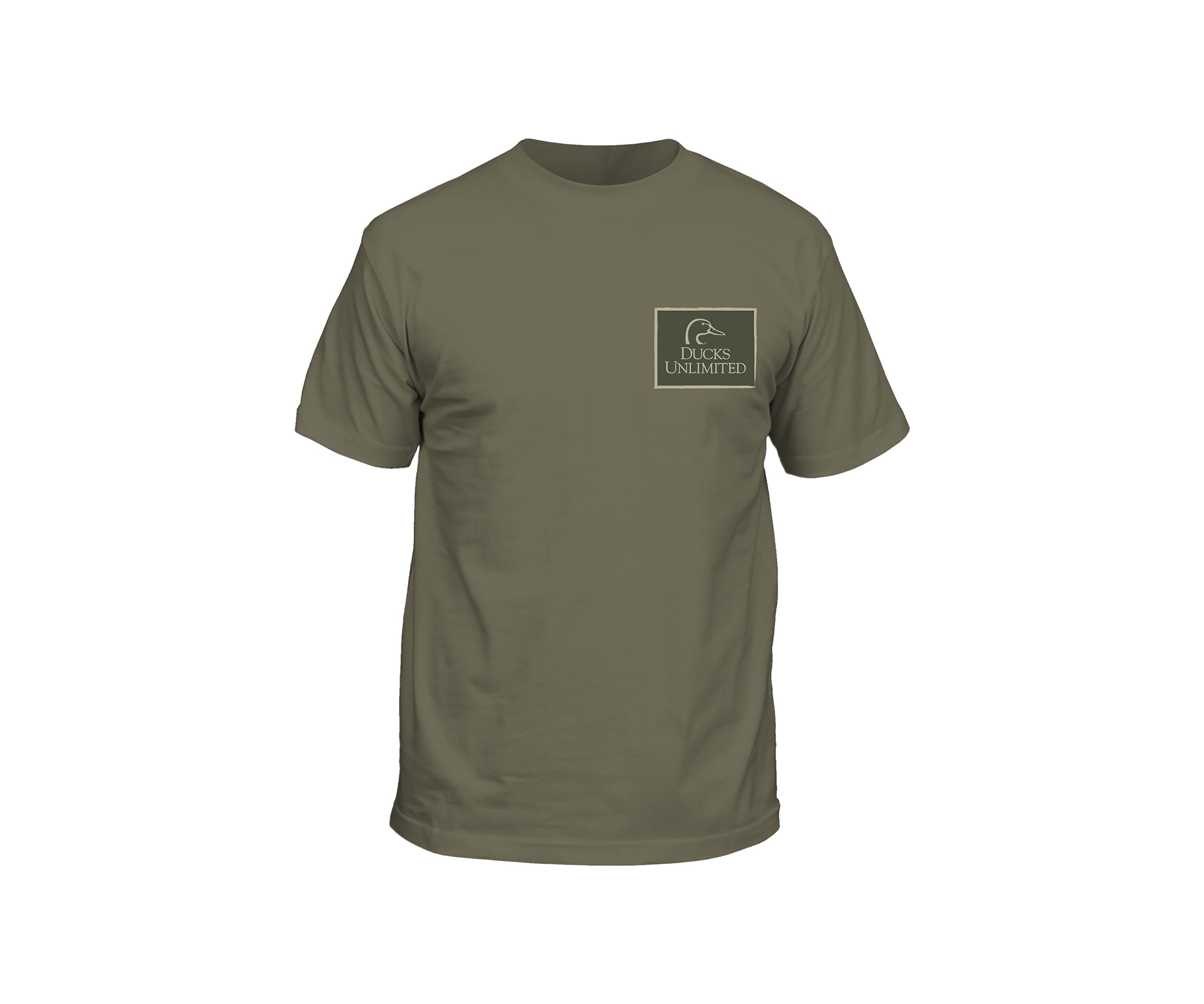 Mens Short Sleeve Ducks Unlimited Grassy Dog Graphic T-Shirt