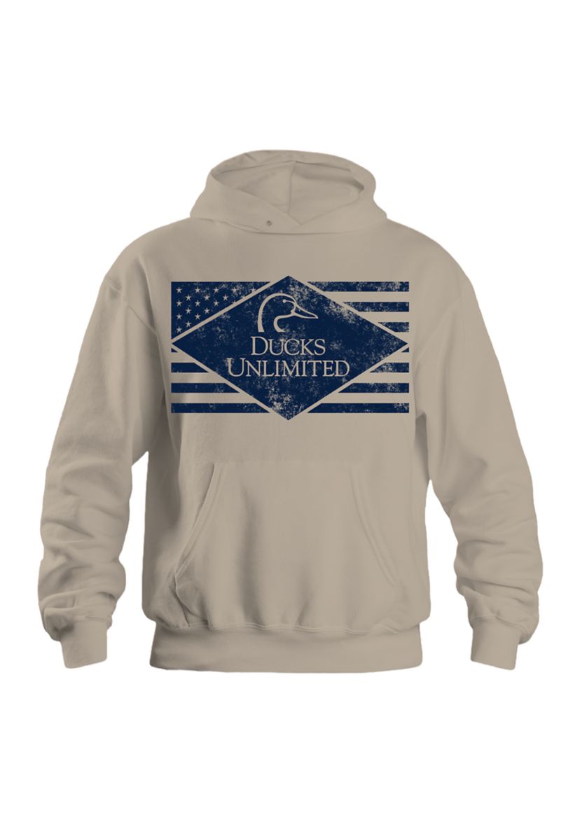 Mens Americana Flag Graphic Hoodie