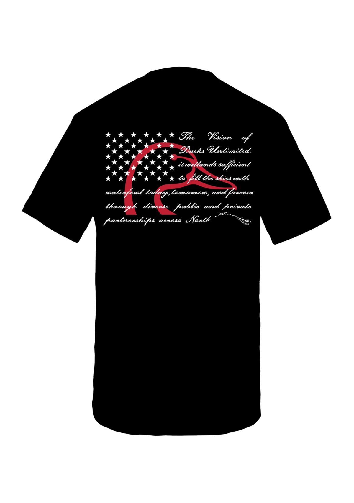 Mens Short Sleeve Flag Vision Graphic T-Shirt