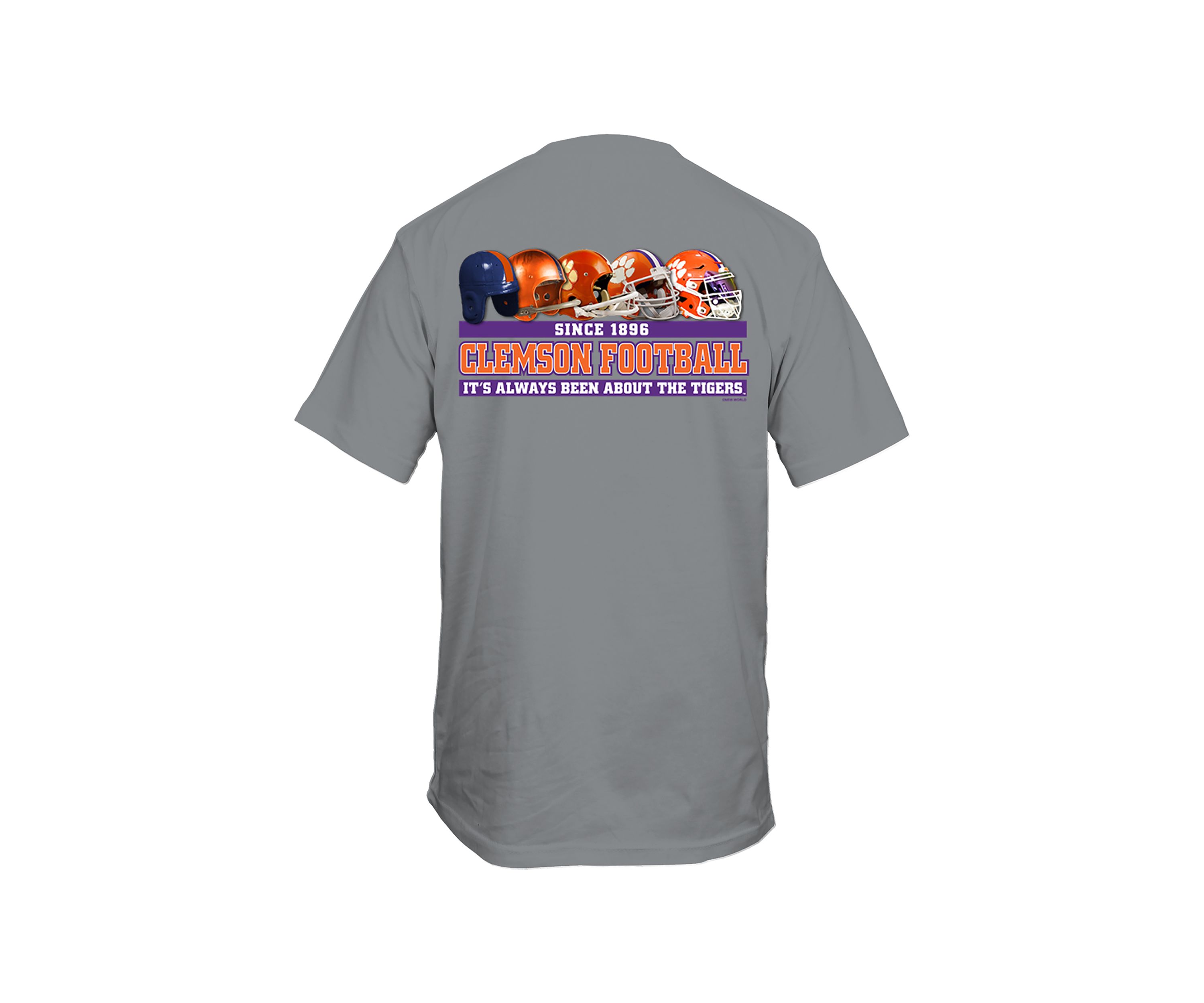 NCAA Clemson Tigers Past Present Helmets Graphic T-Shirt