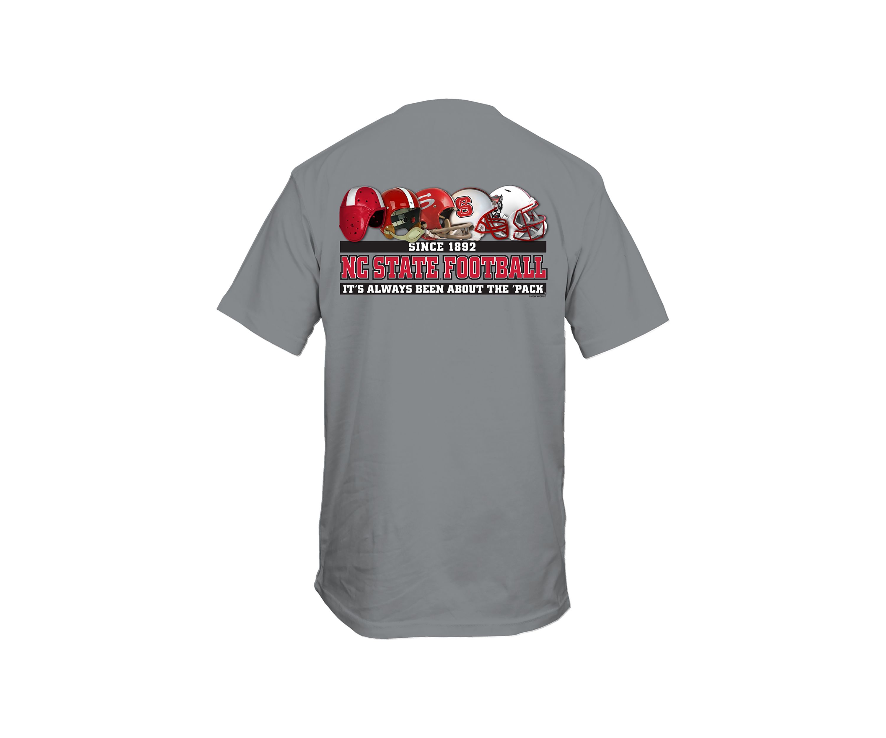 NCAA NC State Wolfpack Past Present Helmets Graphic T-Shirt