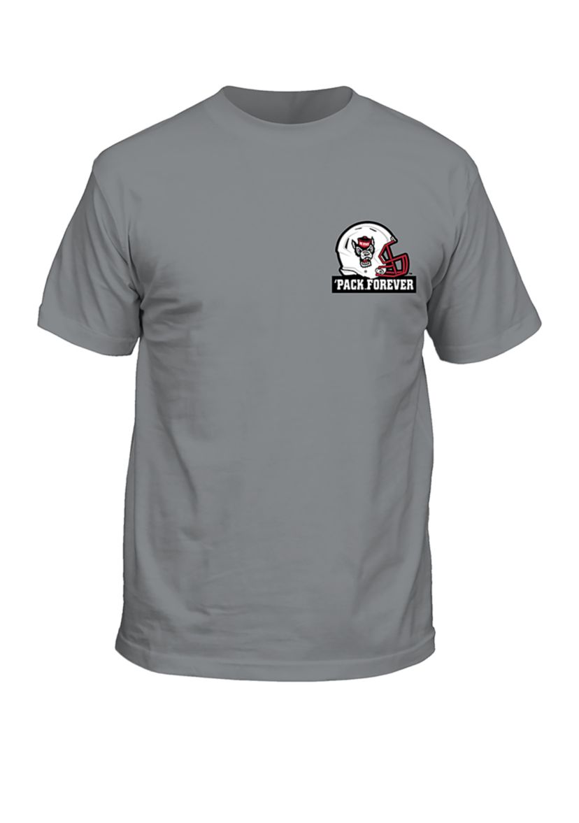 NCAA NC State Wolfpack Past Present Helmets Graphic T-Shirt