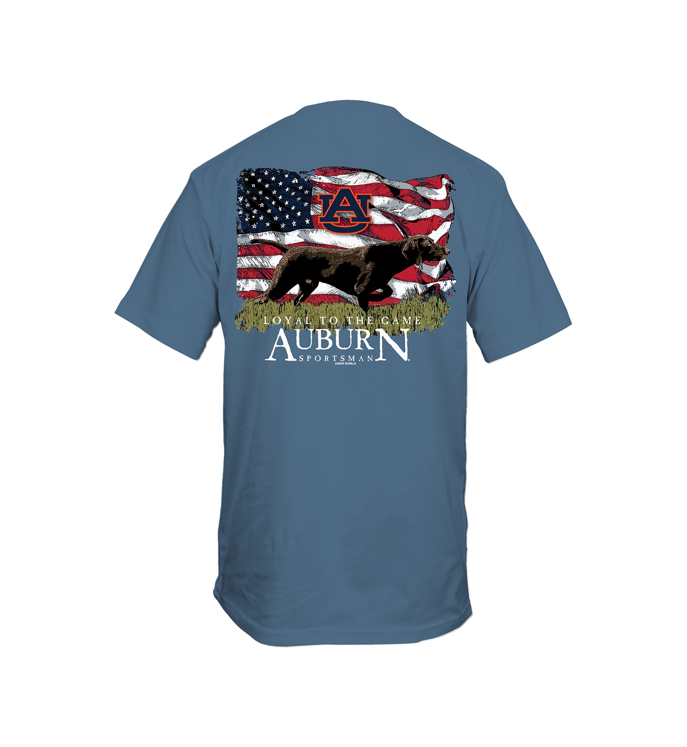 NCAA Auburn Tigers Faded Flag Dog Graphic T-Shirt