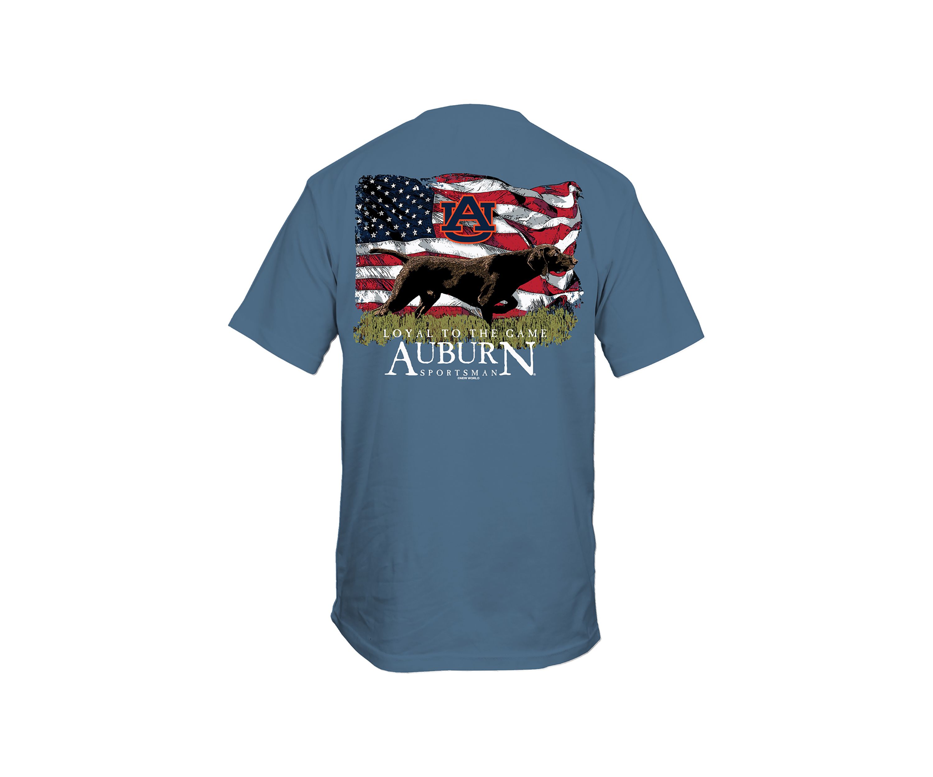 NCAA Auburn Tigers Faded Flag Dog Graphic T-Shirt