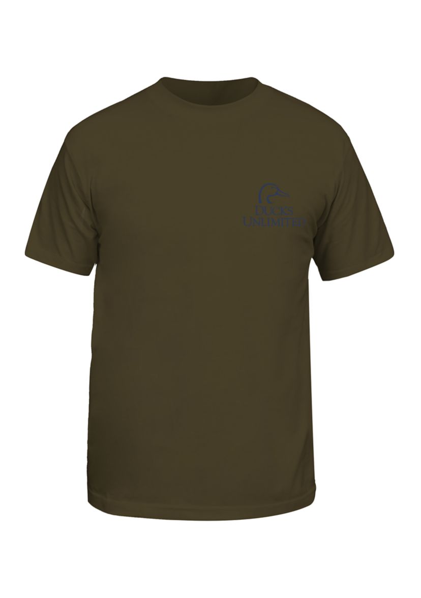 Mens Short Sleeve Dog Sunset Graphic T-Shirt 