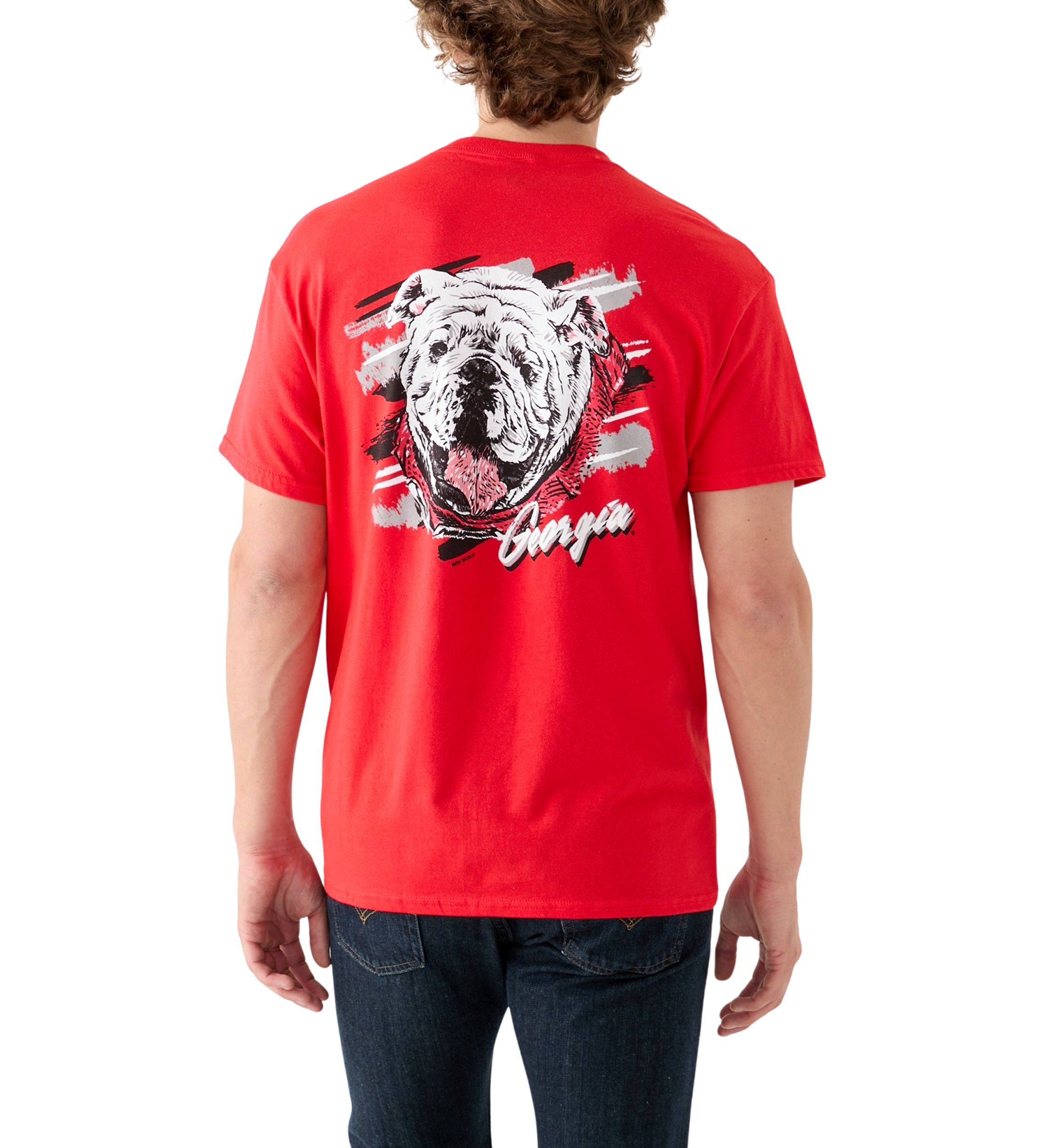 NCAA Georgia Bulldogs Mascot Sketch Graphic T-Shirt