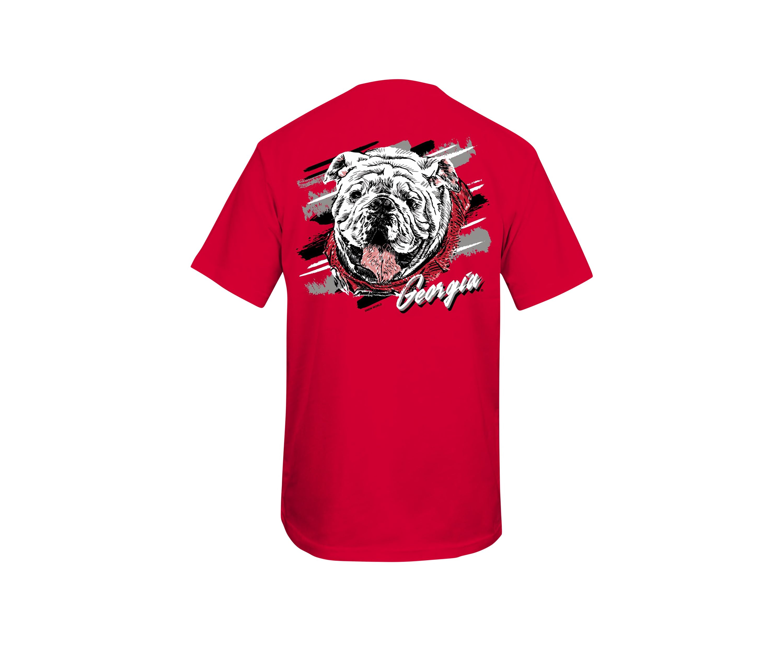 NCAA Georgia Bulldogs Mascot Sketch Graphic T-Shirt