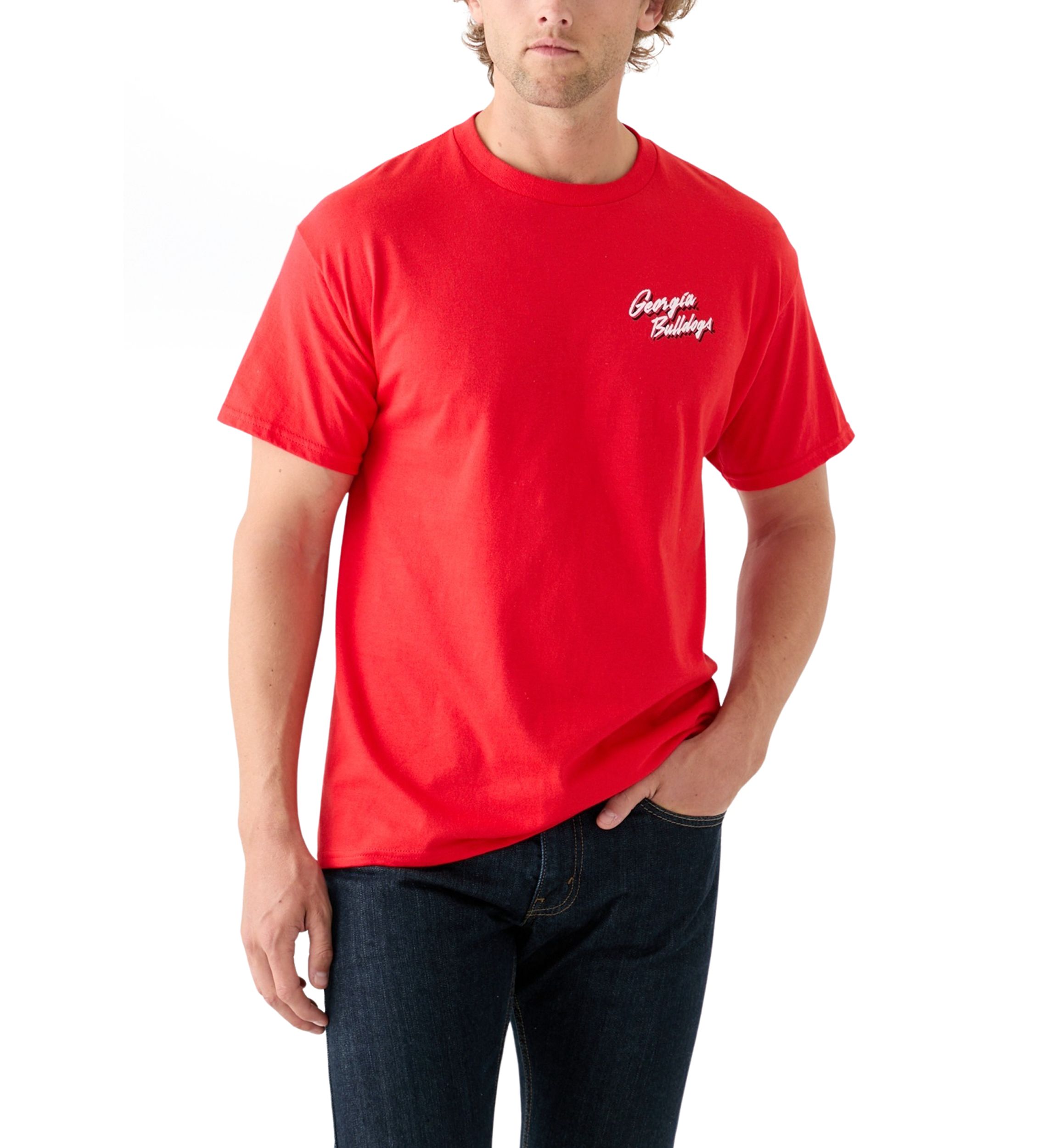 NCAA Georgia Bulldogs Mascot Sketch Graphic T-Shirt