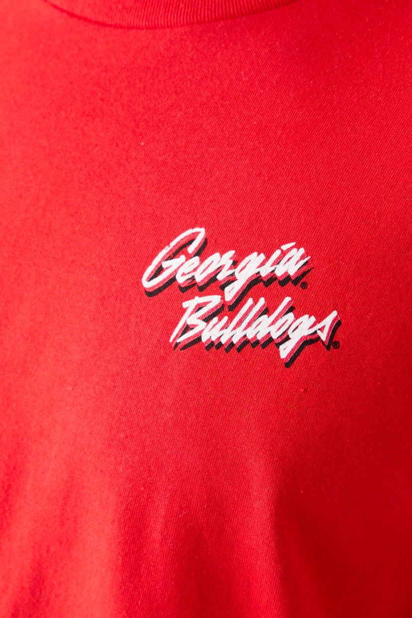 NCAA Georgia Bulldogs Mascot Sketch Graphic T-Shirt