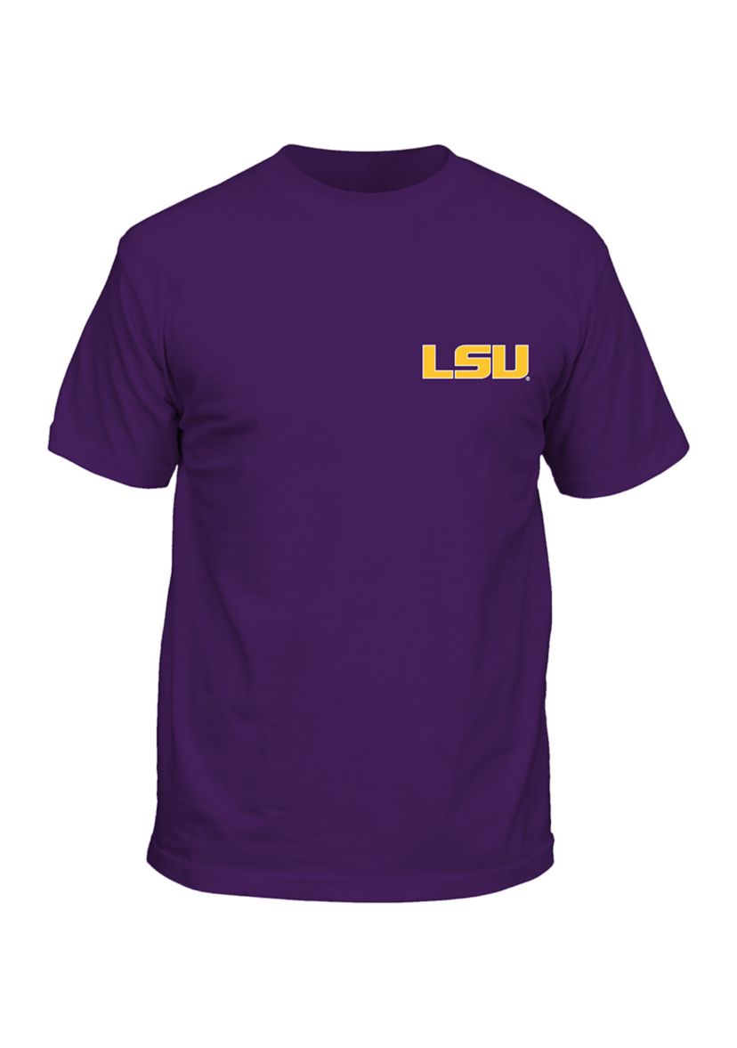 NCAA LSU Tigers Drawn Field Mascot Graphic T-Shirt