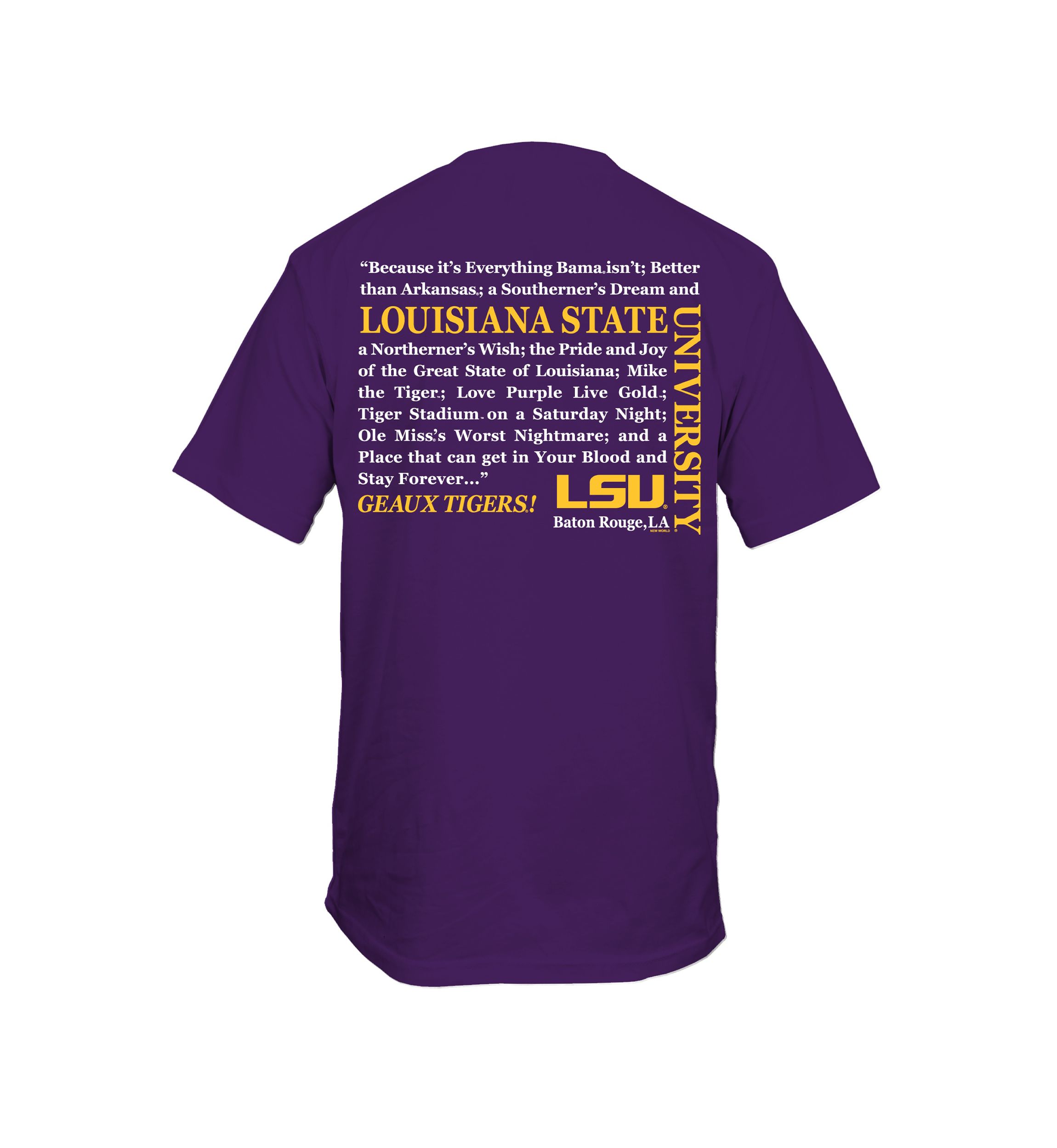 NCAA LSU Tigers Straight Hem Graphic T-Shirt