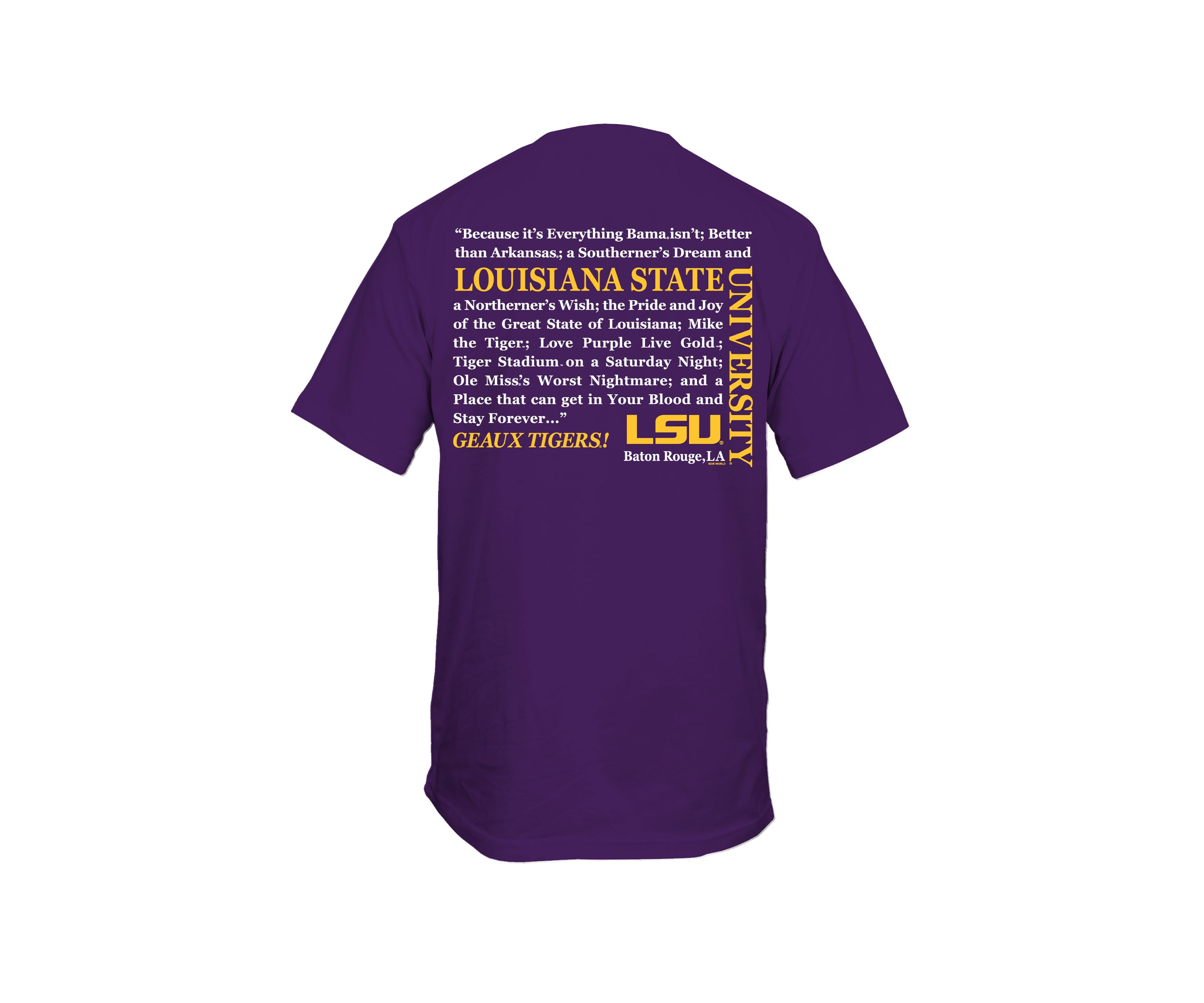 NCAA LSU Tigers Straight Hem Graphic T-Shirt
