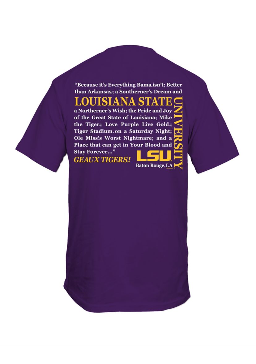 NCAA LSU Tigers Straight Hem Graphic T-Shirt