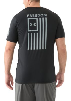 Under Armour Men's Big & Tall Short Sleeve Freedom Flag Graphic T-Shirt, Black, XL Tall