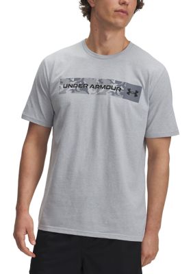 Under Armour Men's Camo Chest Stripe Graphic T-Shirt, Gray, 2XL