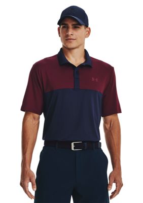 Under Armour Men's Blue Heat Gear Loose Fit Short Sleeve Golf Polo