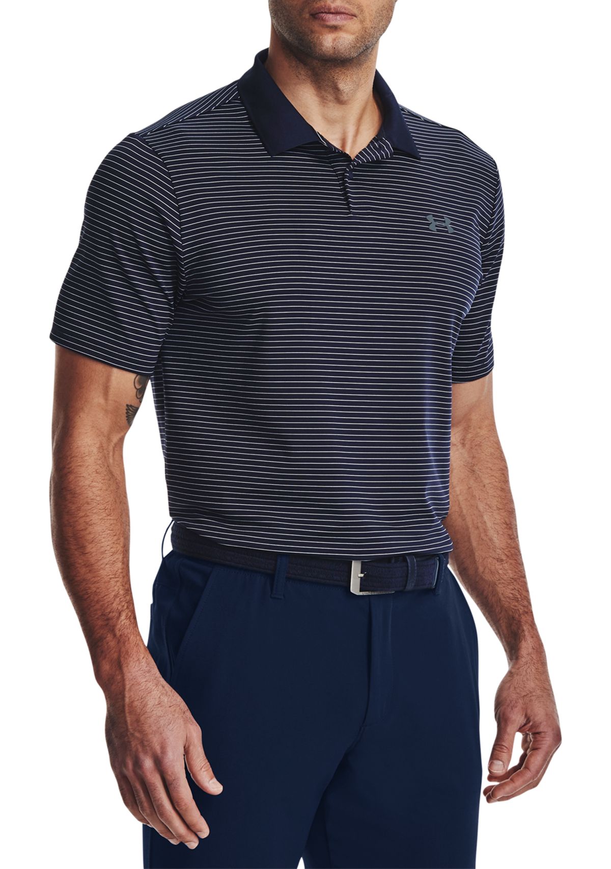 Mens Matchplay Stripe Polo Shirt