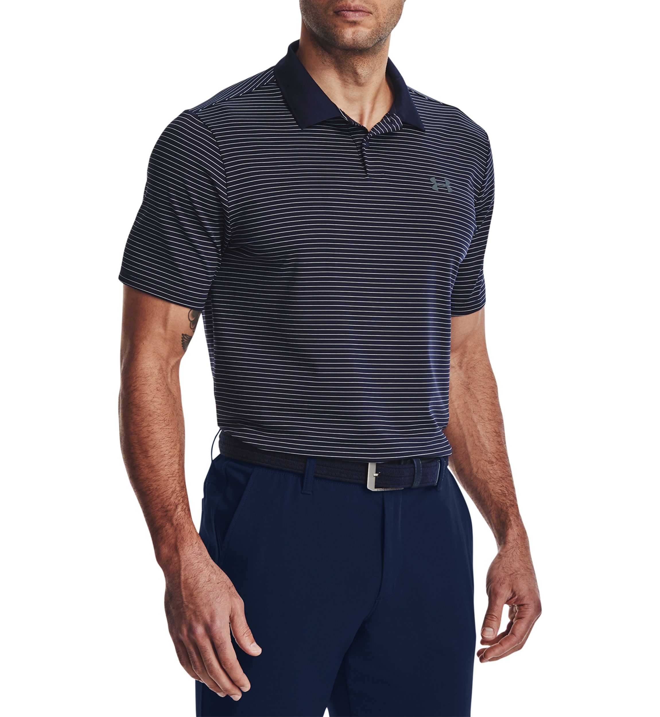 Mens Matchplay Stripe Polo Shirt