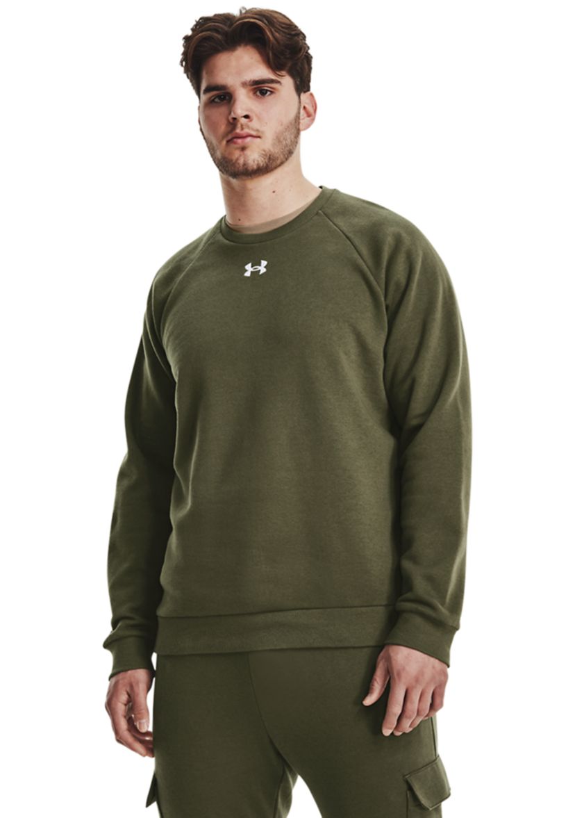 Mens UA Rival Fleece Crew Neck Pullover