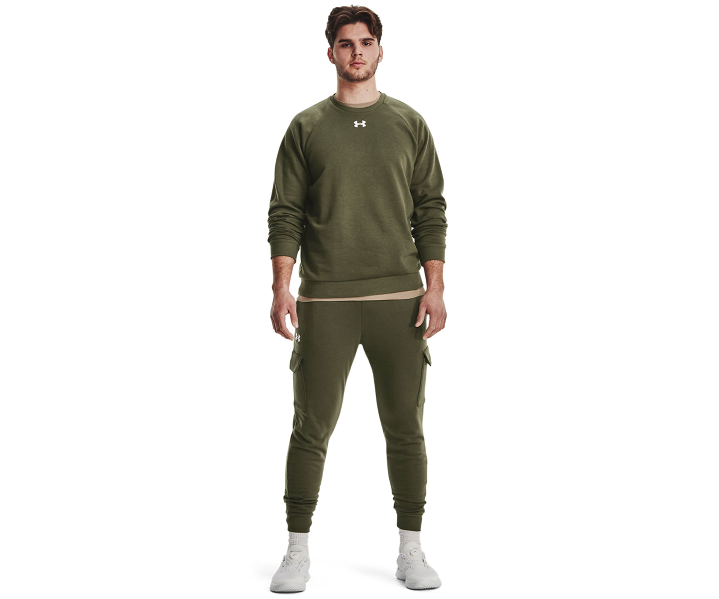Mens UA Rival Fleece Crew Neck Pullover