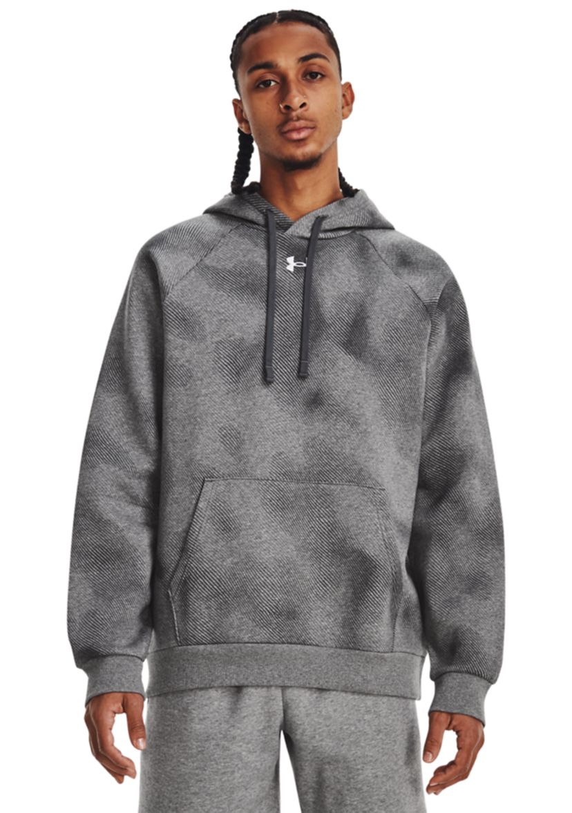 Mens UA Rival Fleece Printed Hoodie