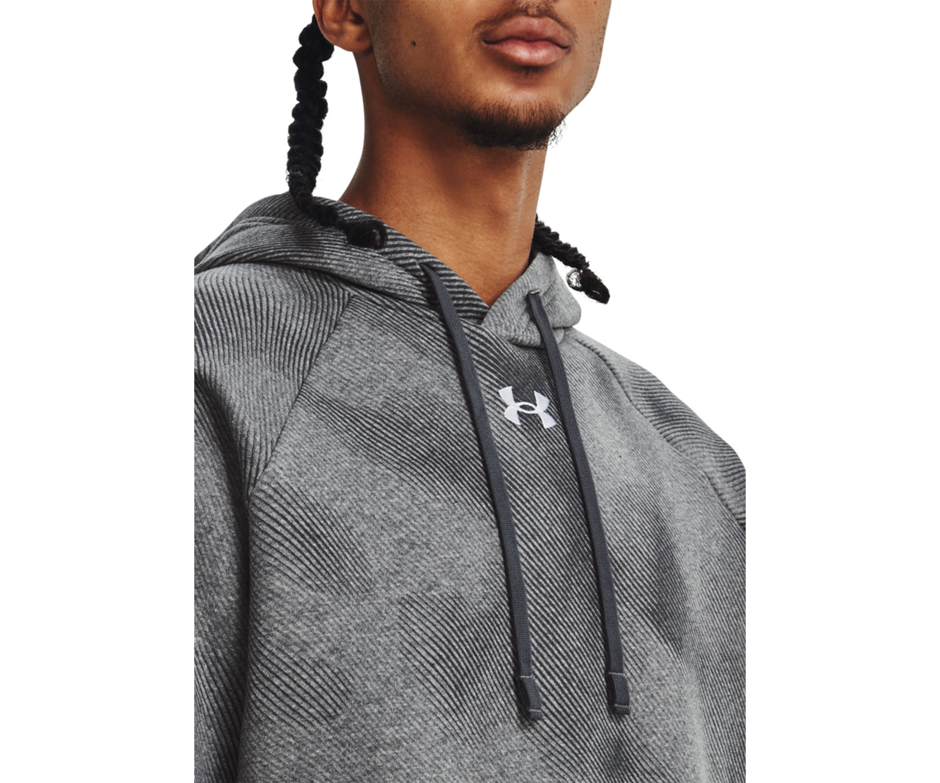 Mens UA Rival Fleece Printed Hoodie