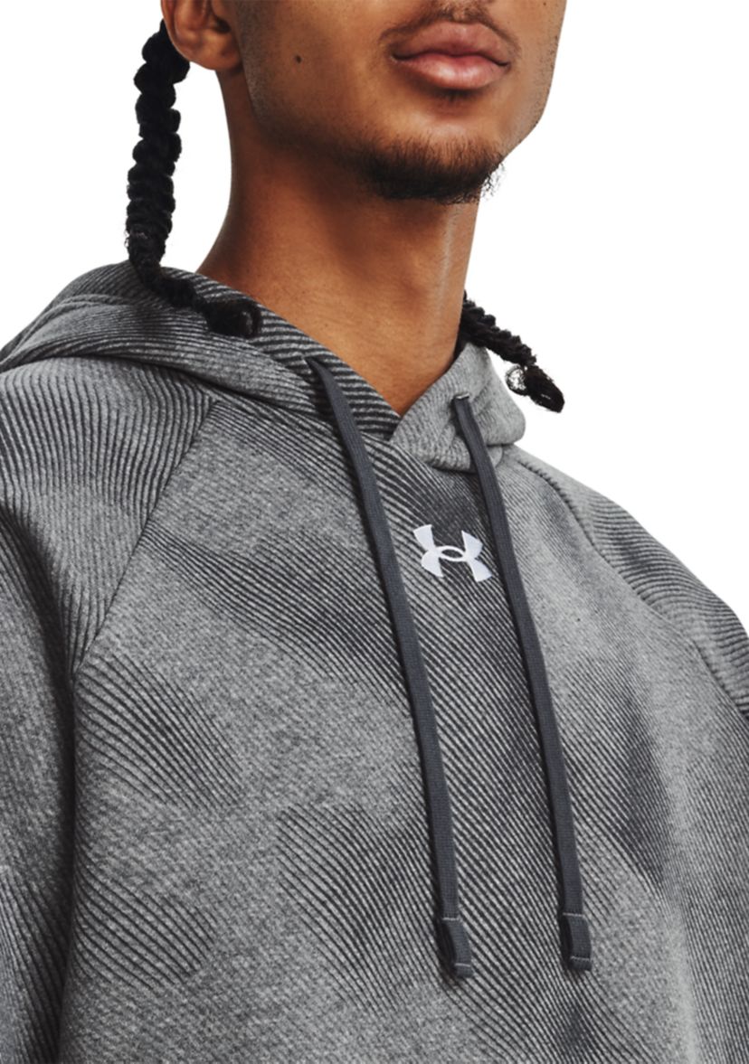 Mens UA Rival Fleece Printed Hoodie