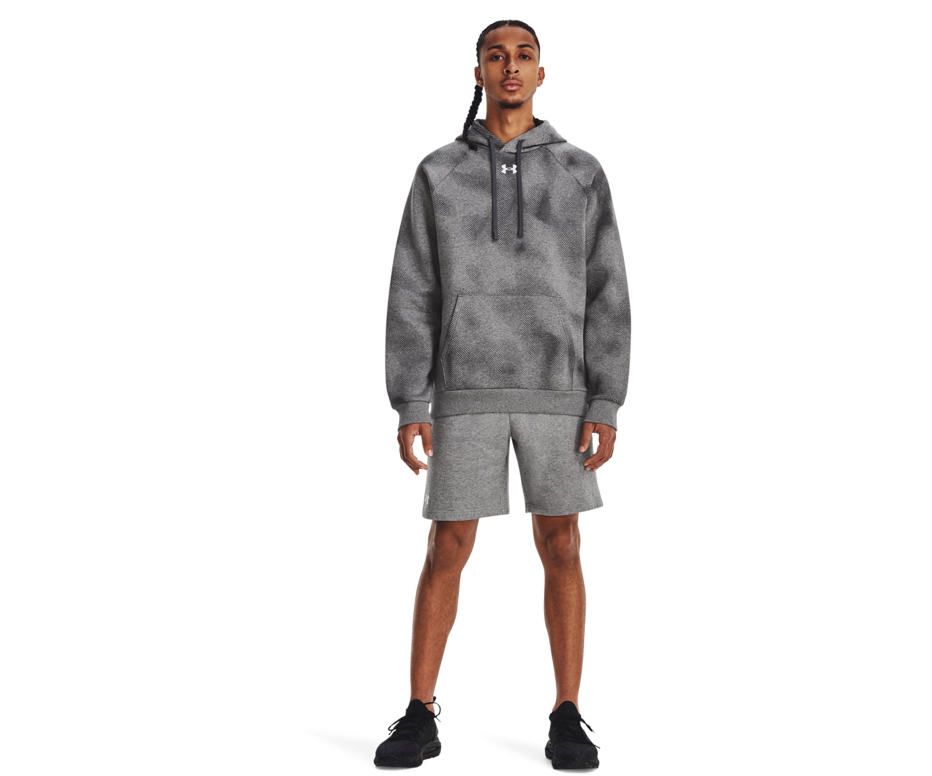 Mens UA Rival Fleece Printed Hoodie