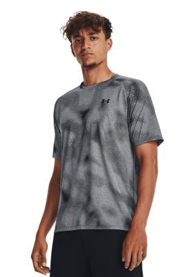 Under Armour Men's Big & Tall UA Techâ¢ 2.0 Lino Print Short Sleeve, Gray -  0196884794576