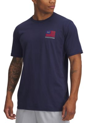 Under Armour Men's Freedom Left Chest T-Shirt, Navy Blue, 2XL