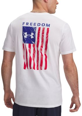 Under Armour Men's Freedom Flag Graphic T-Shirt, White, 2XL