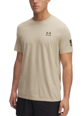Under Armour Men's Freedom Flag Graphic T-Shirt, Sand, 2XL