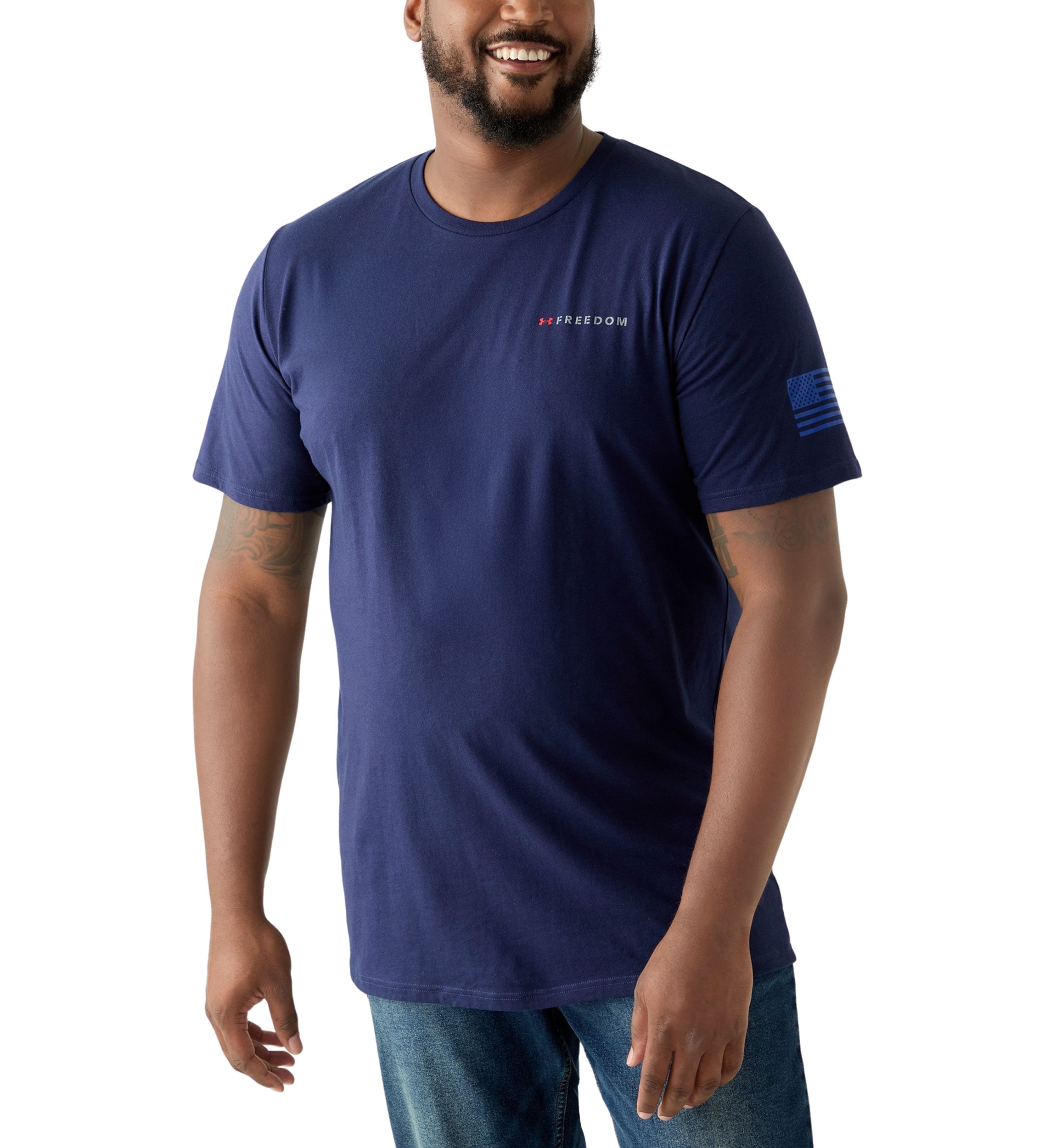 Big & Tall Short Sleeve Freedom Banner Graphic T-Shirt