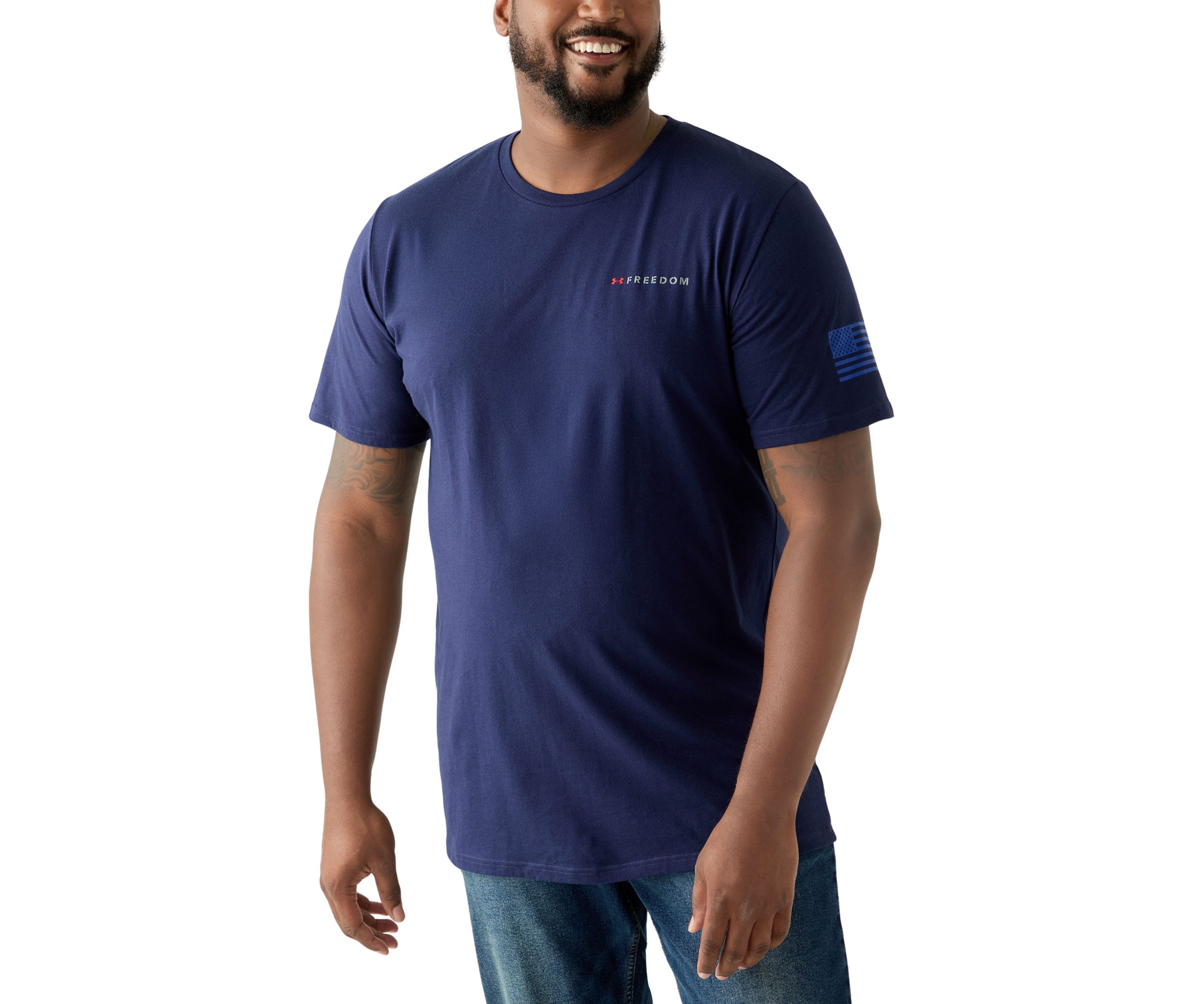 Big & Tall Short Sleeve Freedom Banner Graphic T-Shirt
