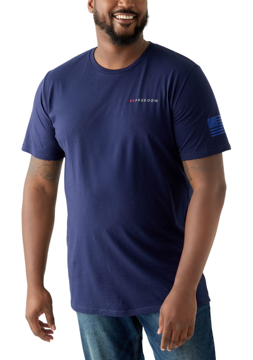Big & Tall Short Sleeve Freedom Banner Graphic T-Shirt