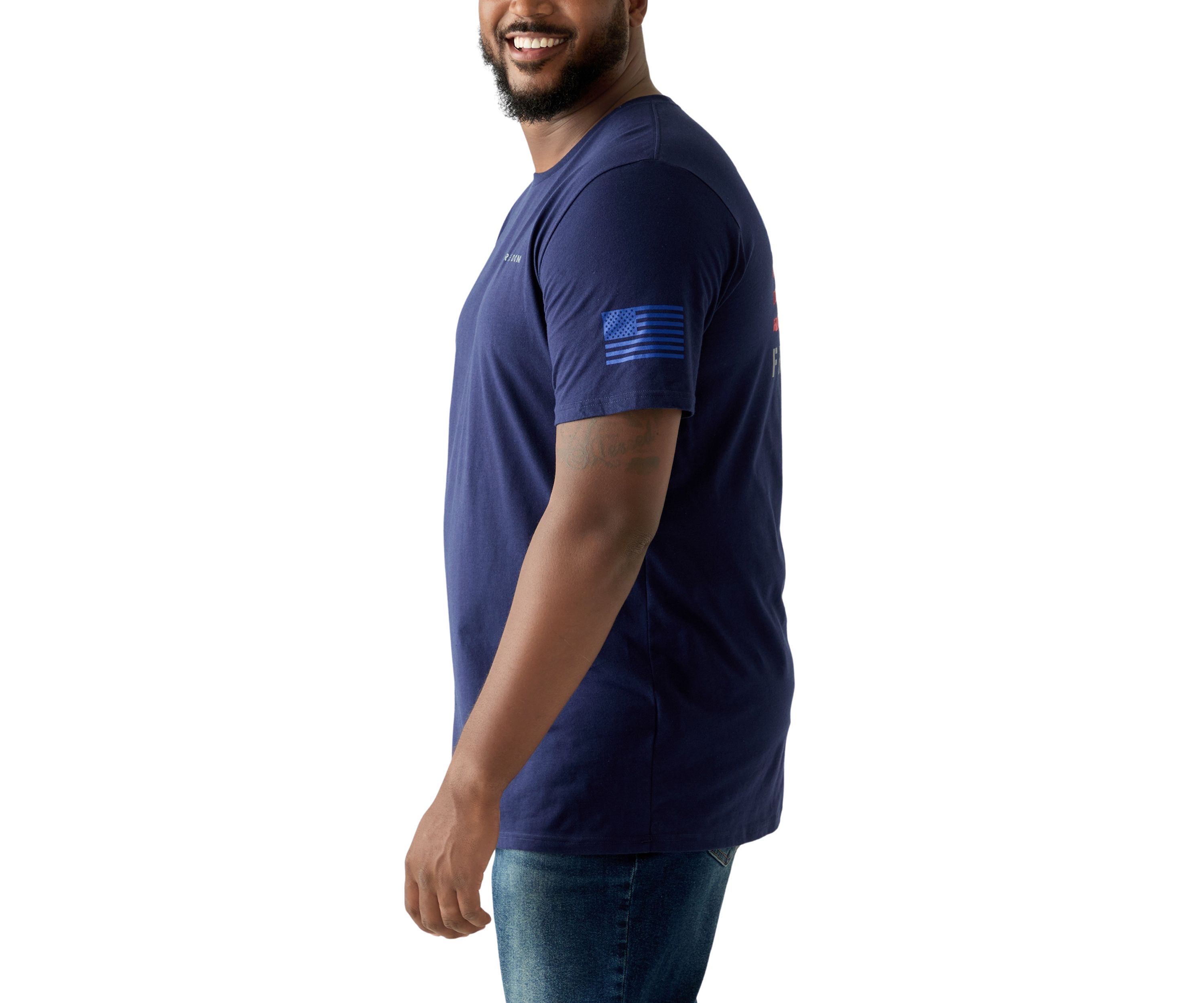 Big & Tall Short Sleeve Freedom Banner Graphic T-Shirt