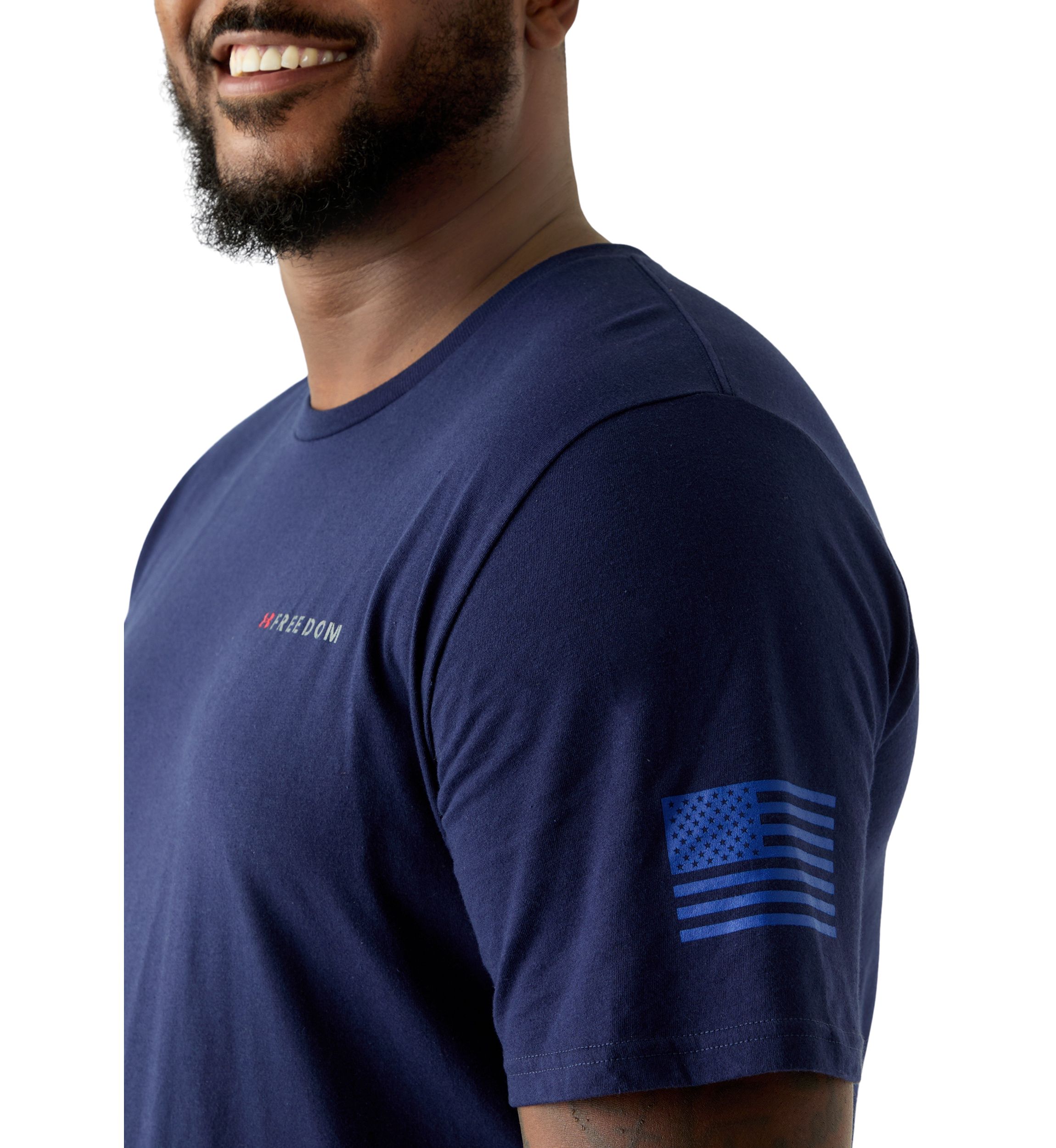 Big & Tall Short Sleeve Freedom Banner Graphic T-Shirt