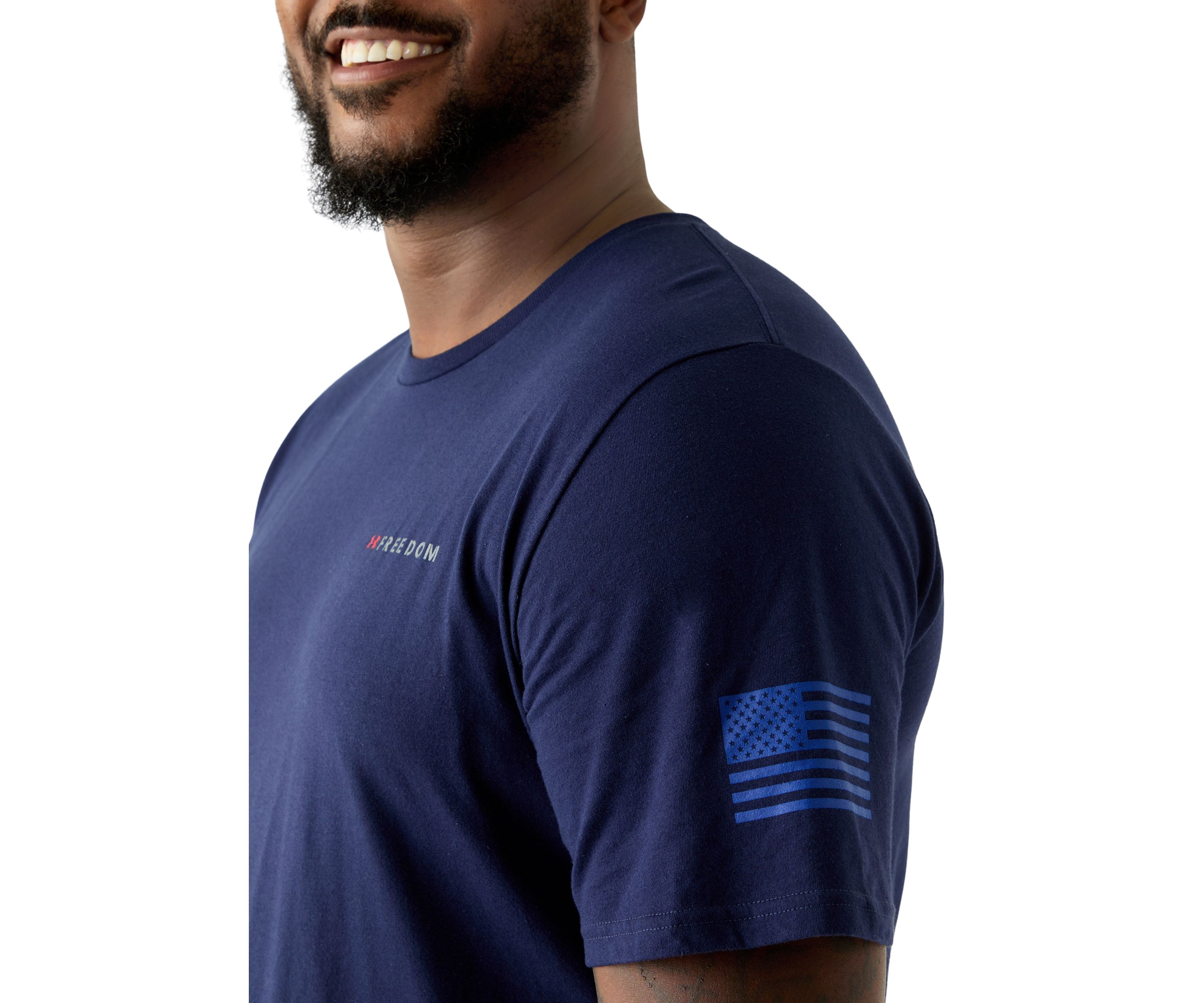 Big & Tall Short Sleeve Freedom Banner Graphic T-Shirt