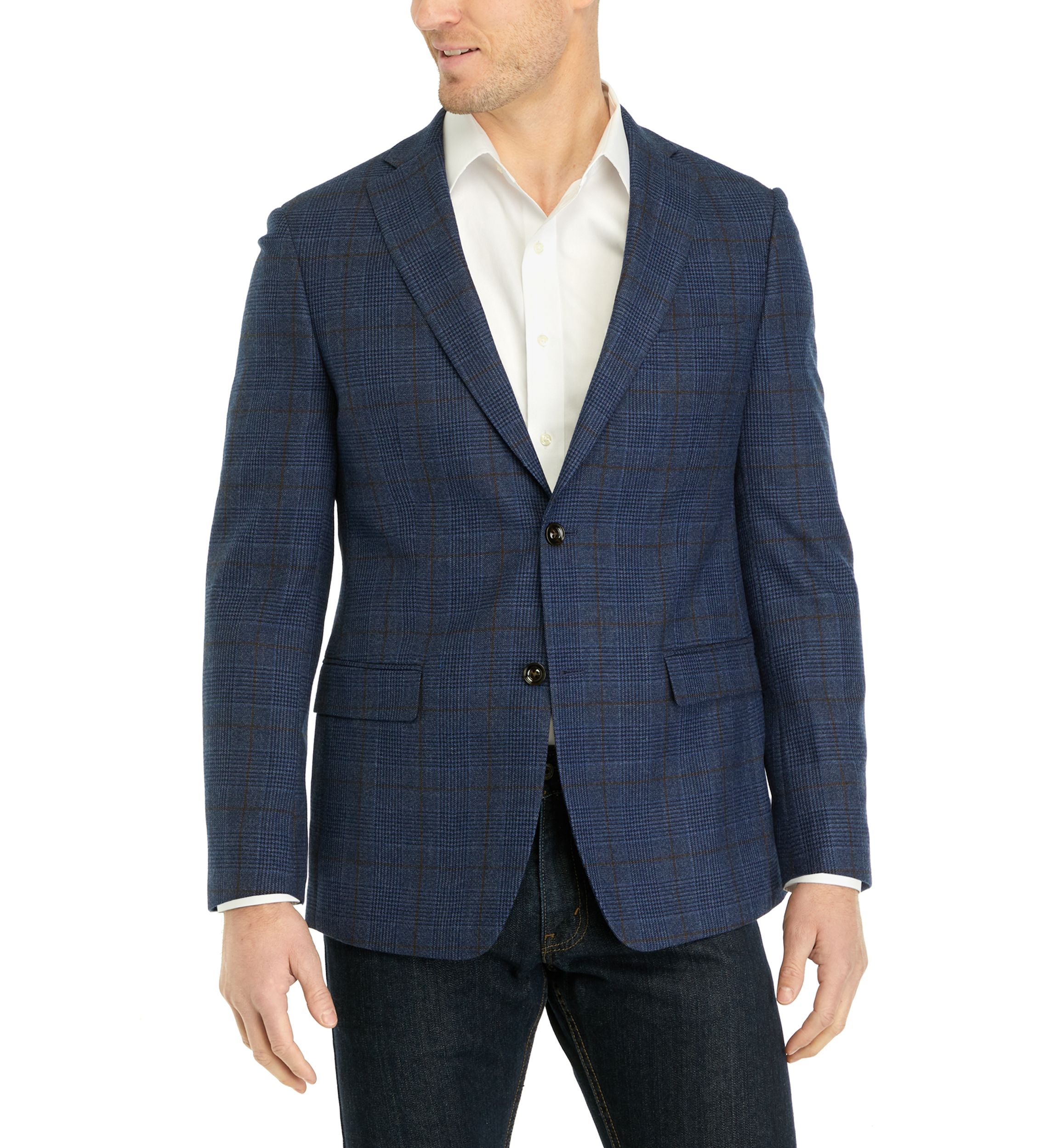 Single Breasted 2 Button-Front Sport Coat 