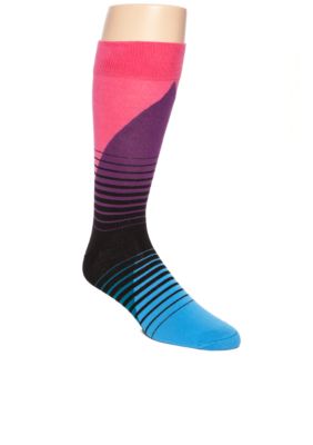 Happy Socks® 80's Fade Pink Teal Socks | belk