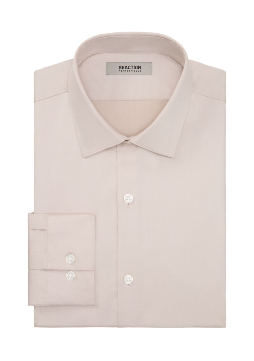 Mens Techni-Cole Stretch Slim Fit Dress Shirt