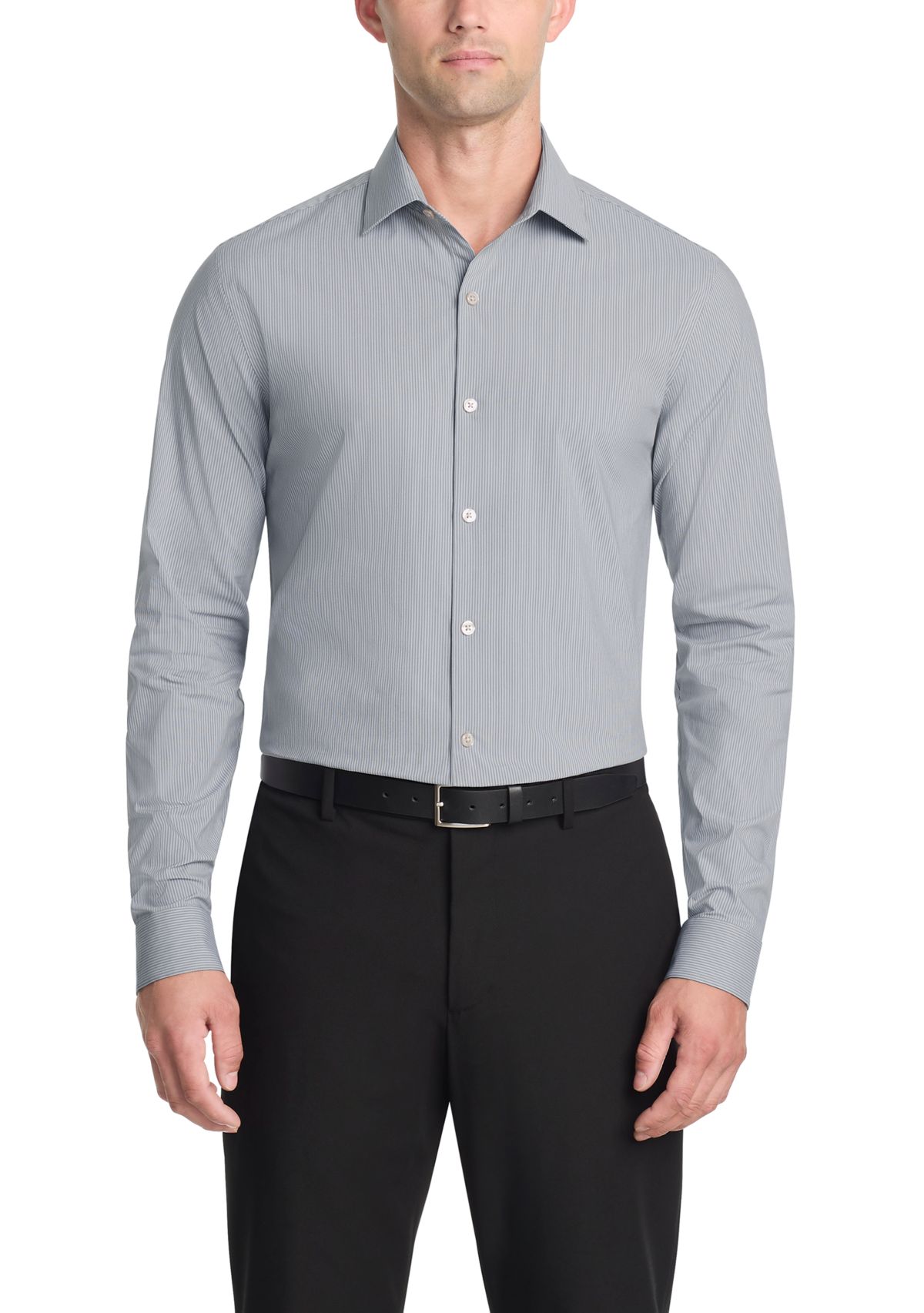  Techni-Cole, Slim Fit, Tonal Stripe Dress Shirt 
