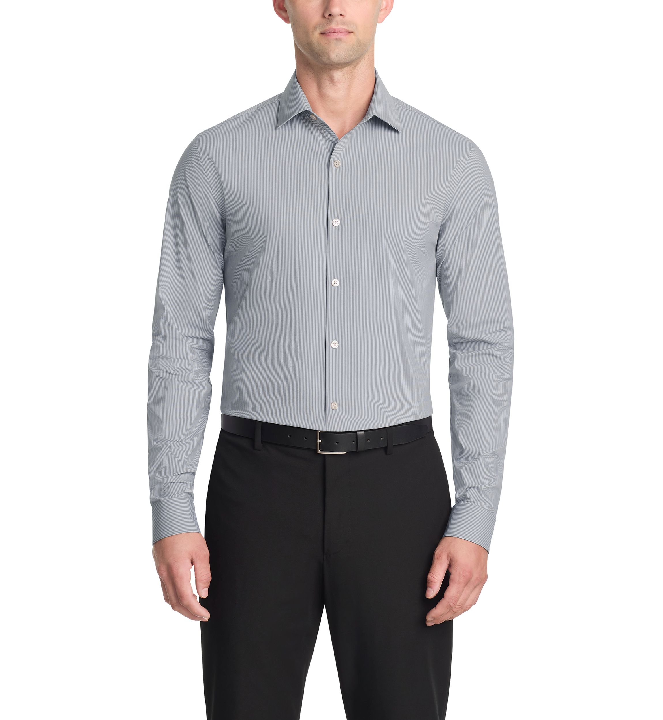  Techni-Cole, Slim Fit, Tonal Stripe Dress Shirt 