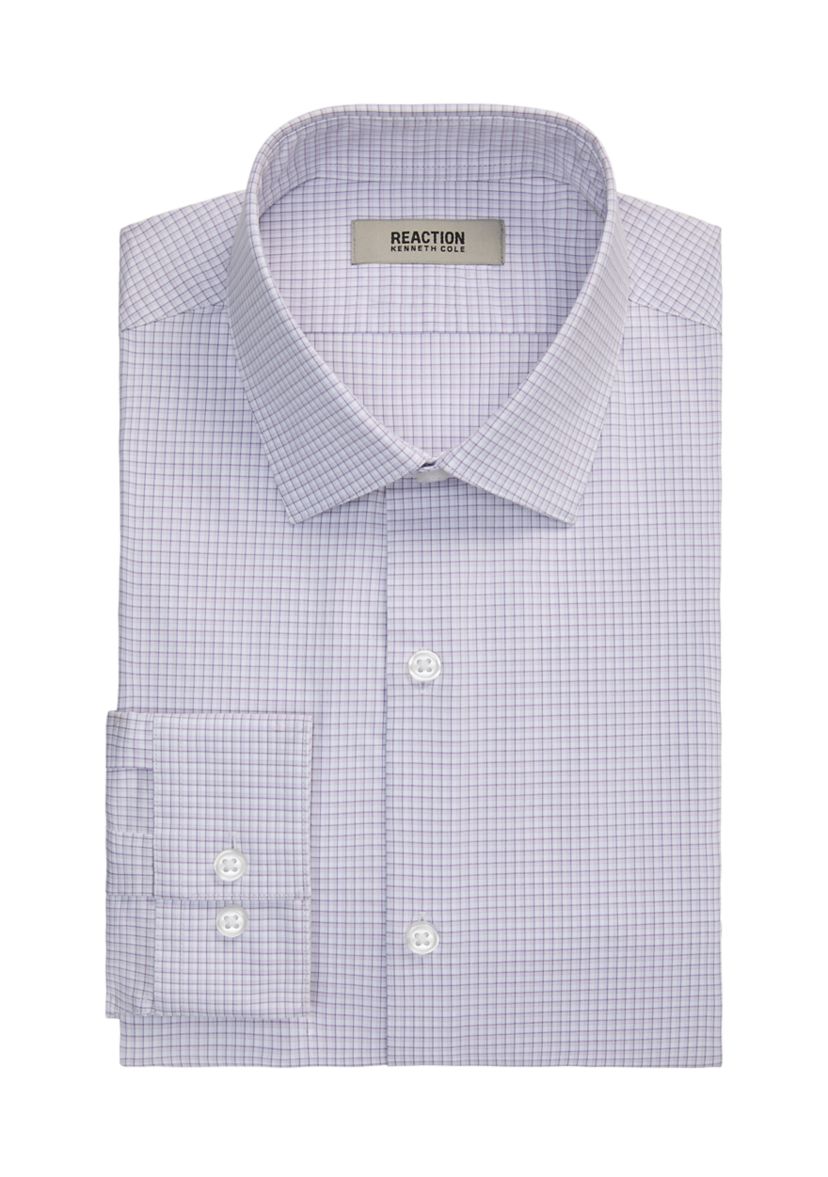 slim fit dress slacks Slim-Fit Button-Down Stretch Dress Shirt with TEK FIT main image 0