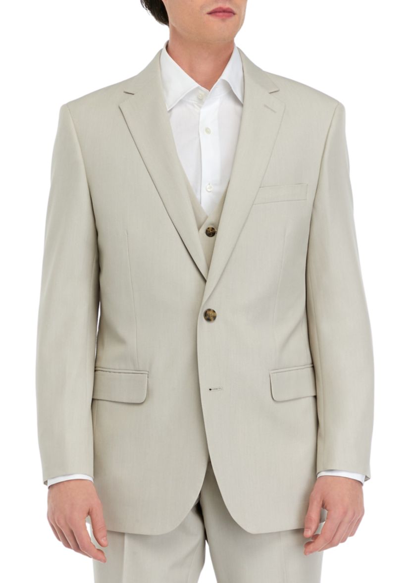 Tan Tonal Solid Suit Coat