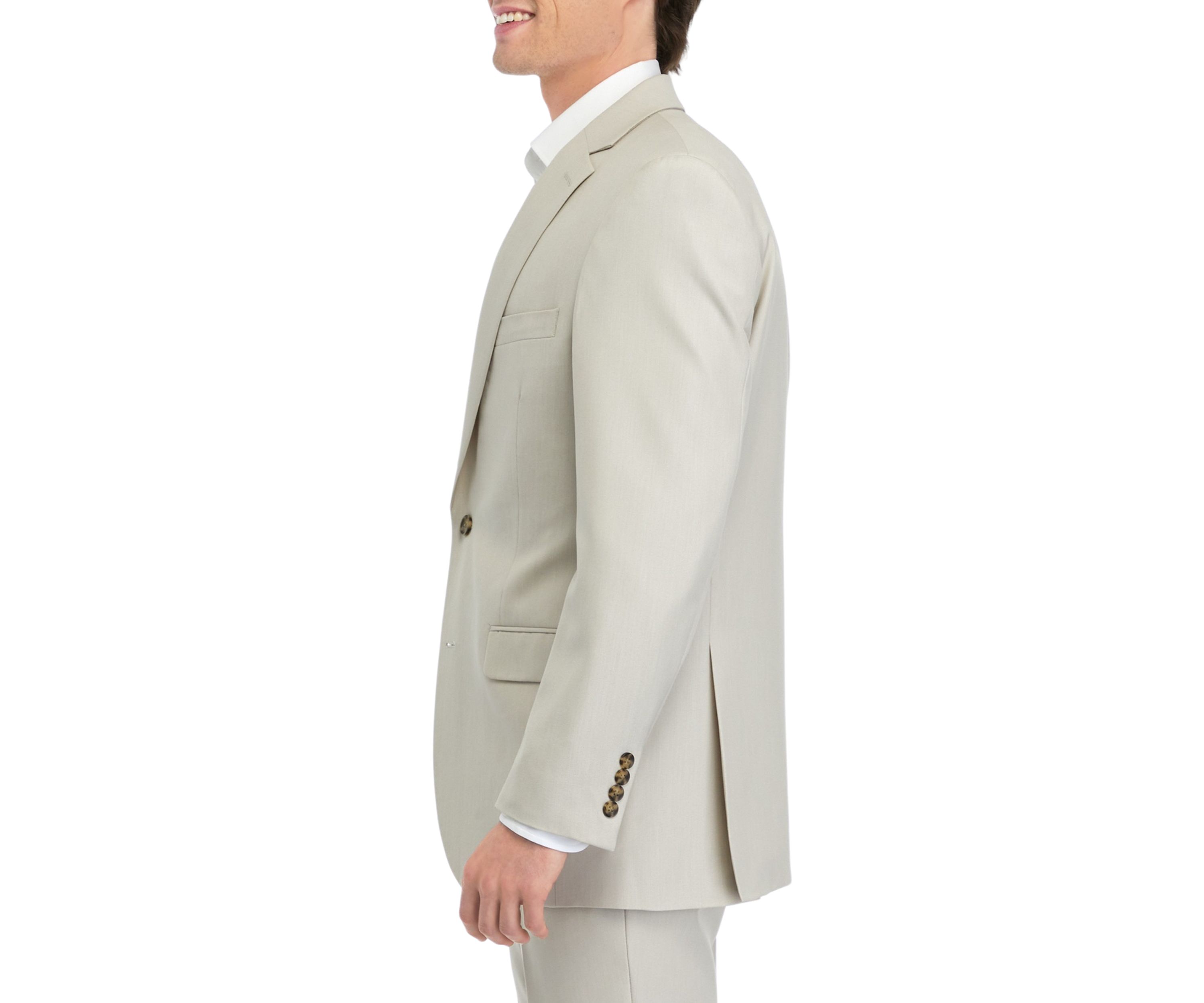 Tan Tonal Solid Suit Coat