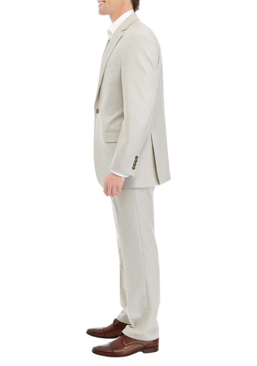 Tan Tonal Solid Suit Coat