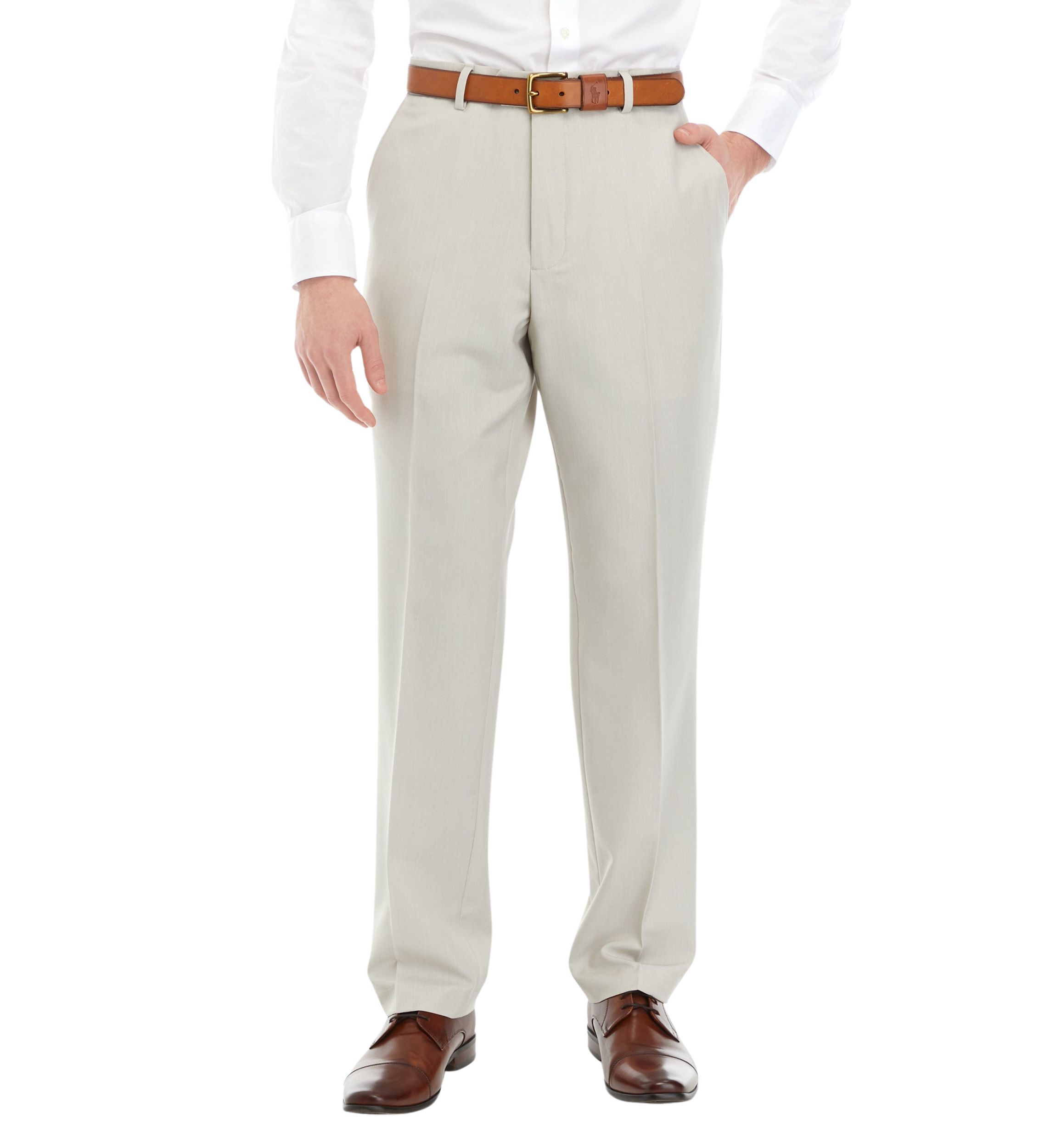 Tan Tonal Suit Pants