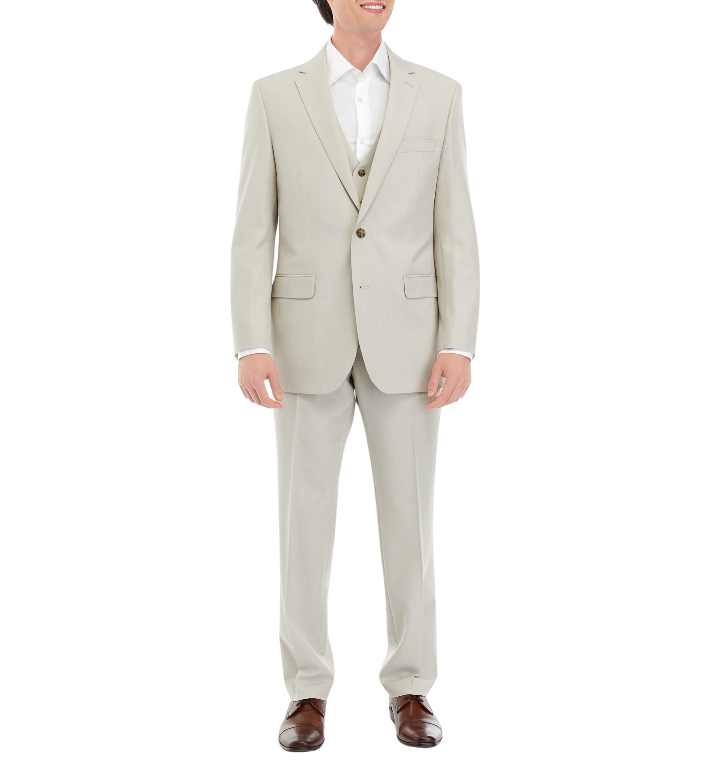 Tan Tonal Suit Pants